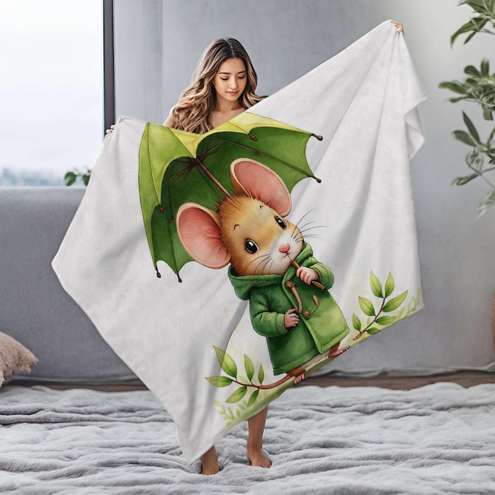 Couverture en flanelle souris pour vos soirées canapé