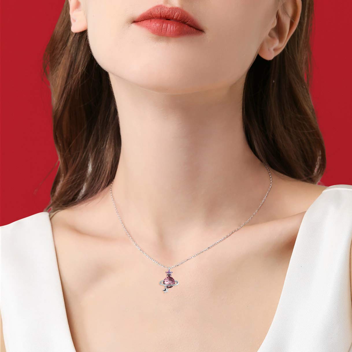 Richapex Collar de Ojo Turco Collar de Pendiente de Mal de Ojo Devil Eye Cadena de Plata de Cristal Amuleto Joyas hipoalergénicas Circonia cúbica para Mujer Unisex