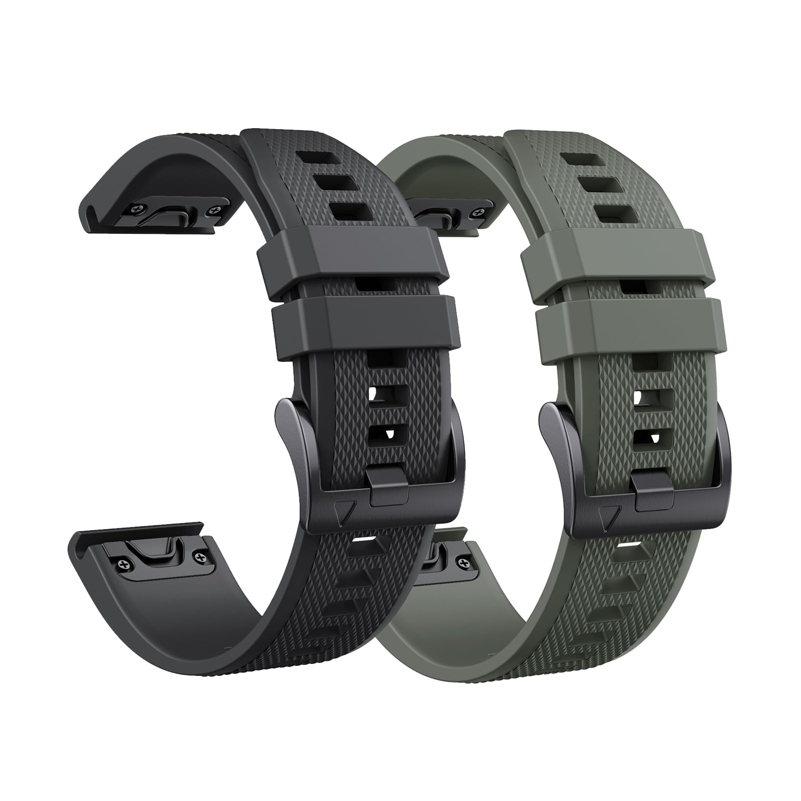 NotoCity for Garmin Fenix 6/6 pro Strap, Quickfit 22mm for Fenix 5/7/5 plus/7 Pro/8 47mm, Watch Strap for Forerunner 935/945/965, Approach S60/S62, Instinct 2, Tactix 8 47mm(Black/Army green)