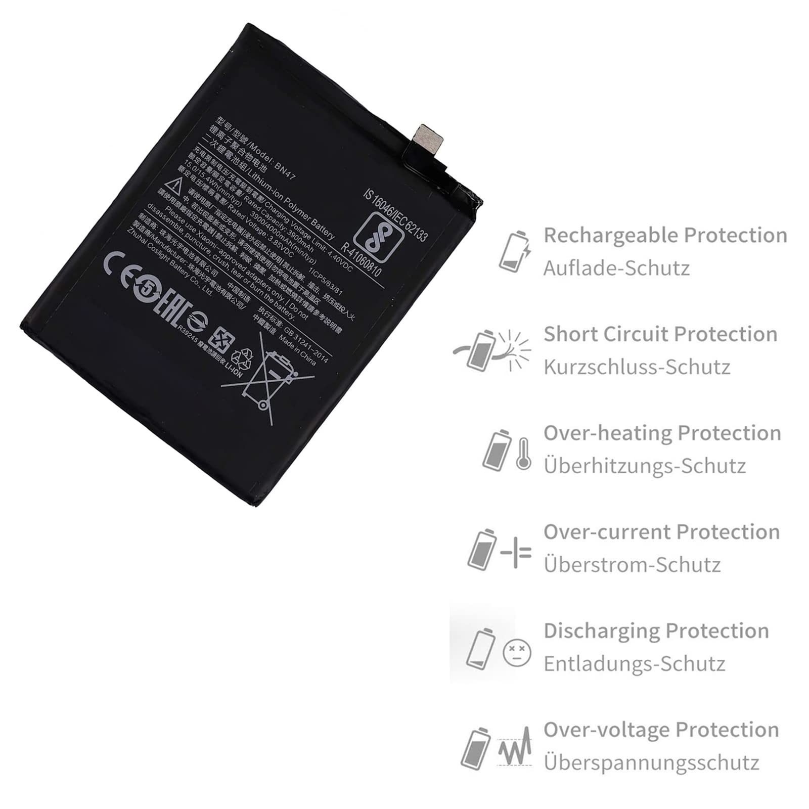 Batteria Compatibile Per Xiaomi Redmi 6 Pro E Mi A2 Lite BN47 - 4000mAh, Con Kit Cacciaviti Per Sostituzione - Foto 5