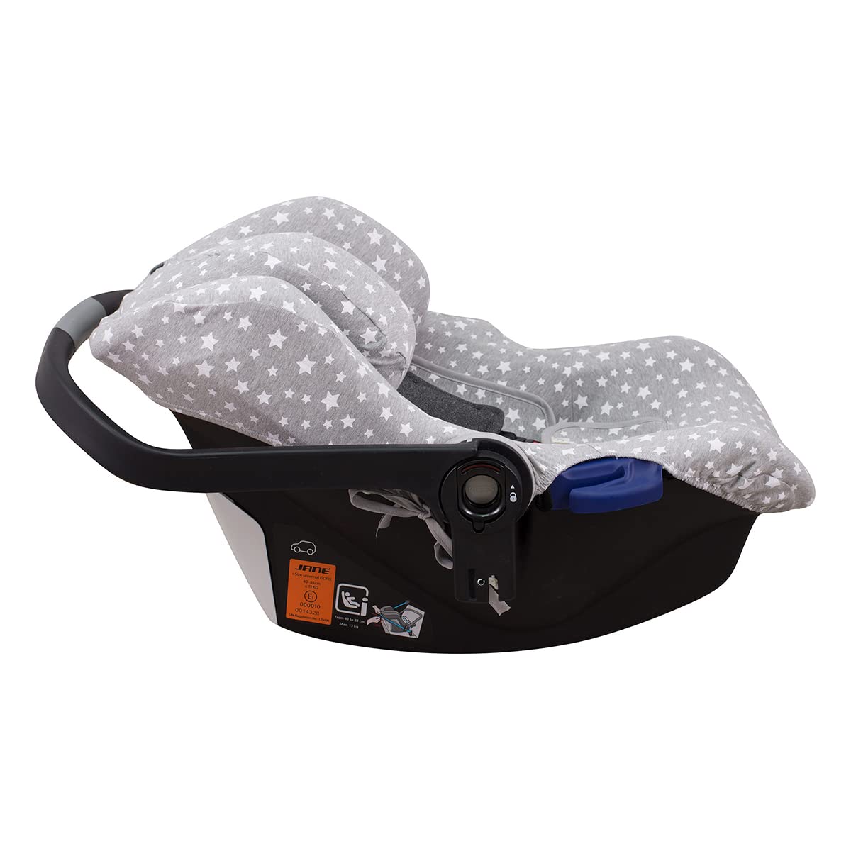 JYOKO KIDS Funda de Algodón para Silla Portabebé Compatible con Concord Neo y Jane Koos (White Star)