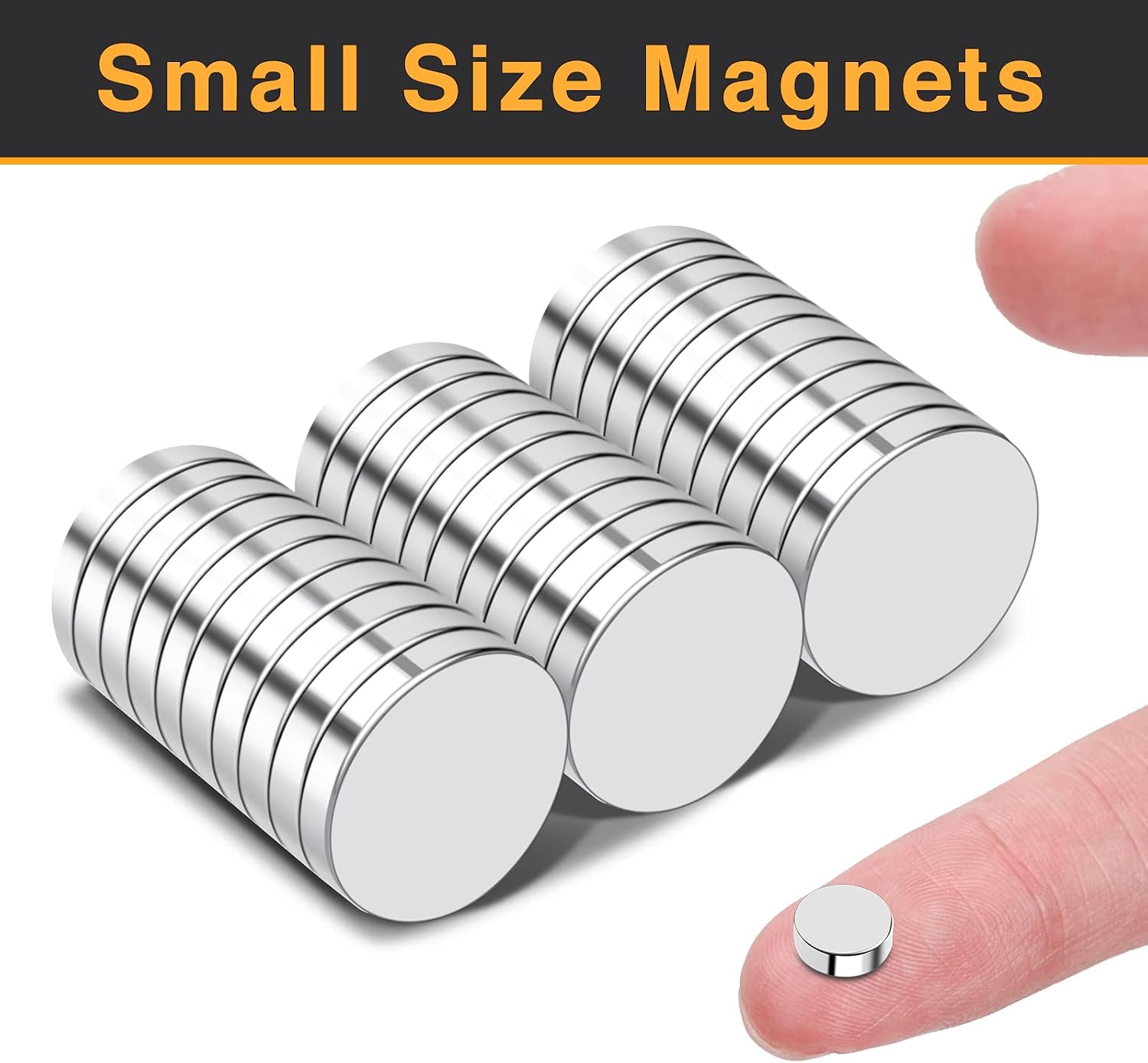 TRYMAG Rare Earth Refrigerator Magnets, 60Pcs 10x2mm image 2