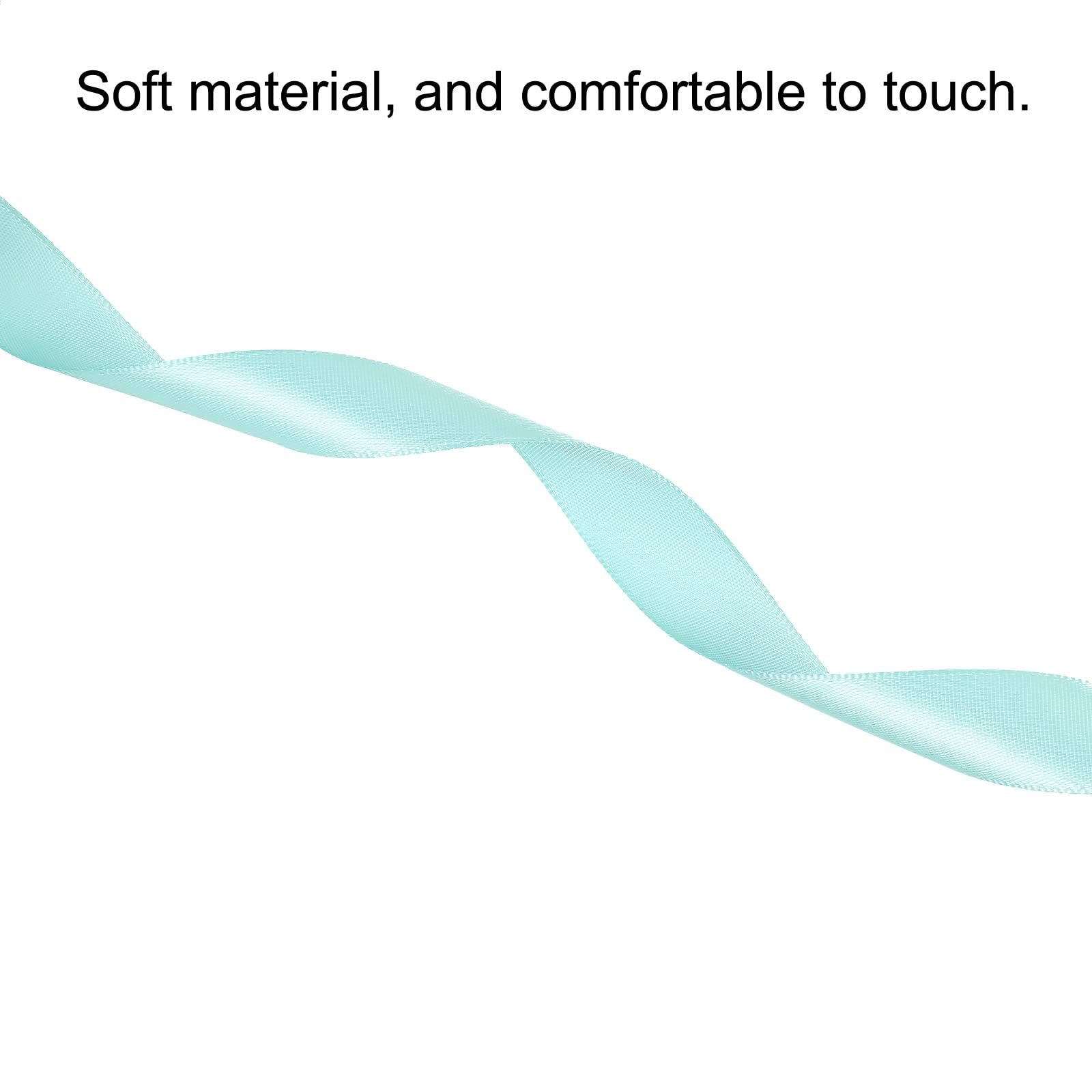 PATIKIL 0.79 Inch Wide 100 Yards Satin Ribbon, Solid Crafts Roll for Party Home DIY Wrapping Decoration Lake Blue - Image 3