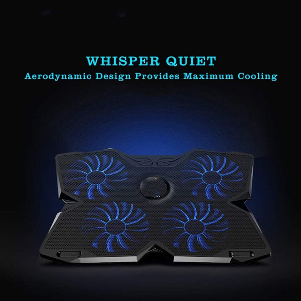 Laptop Cooler Cooling Pad Fan Notebook Adjustable Speed with 4 Fans for 14"-17"
