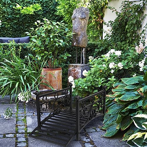image for Outvita Metal Garden Bridge for Outdoor, Elegant Decorative Bridge wit
