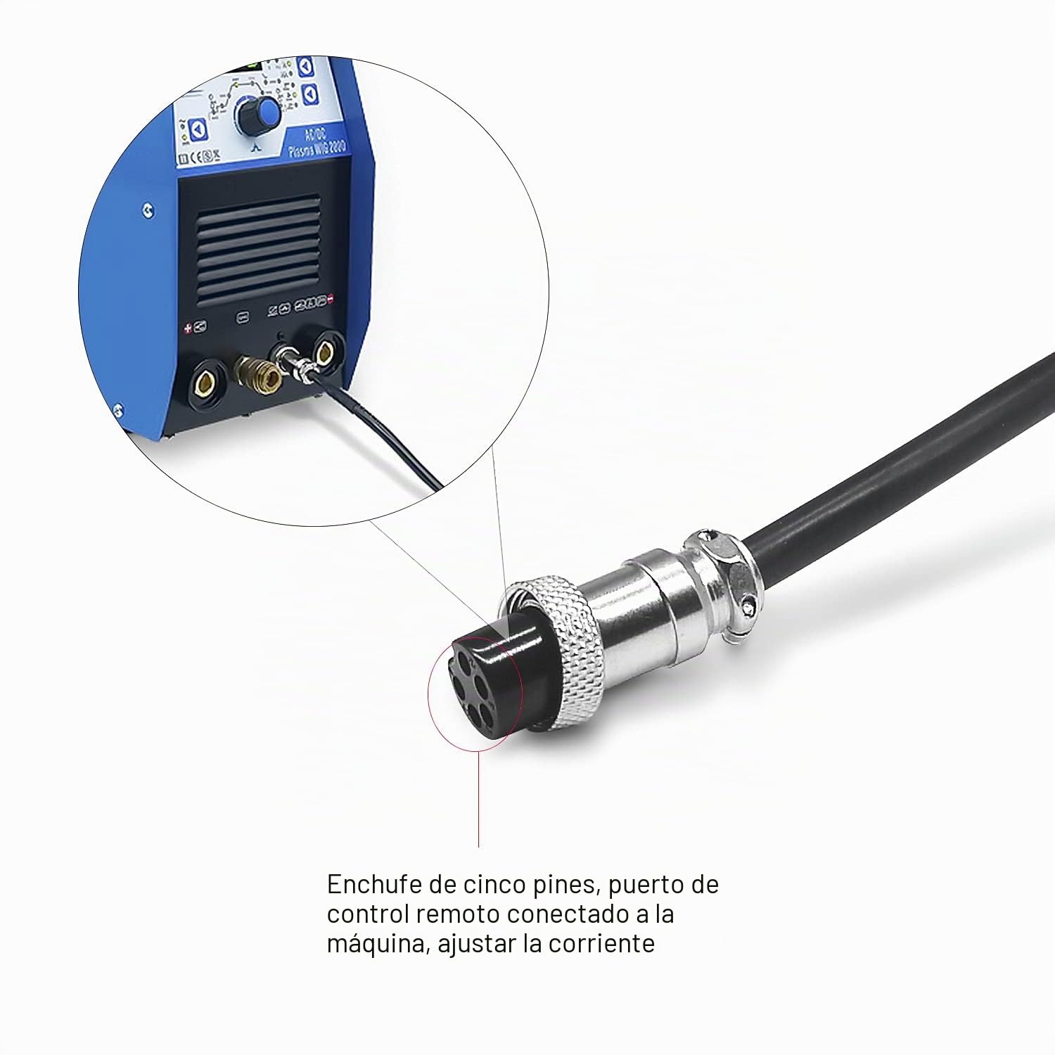 Control de Pedal de Soldadura TIG, 5 pines, Para el Equipo de Control de Potencia de La Máquina de Soldadura TIG de la Máquina de Corte Por Plasma