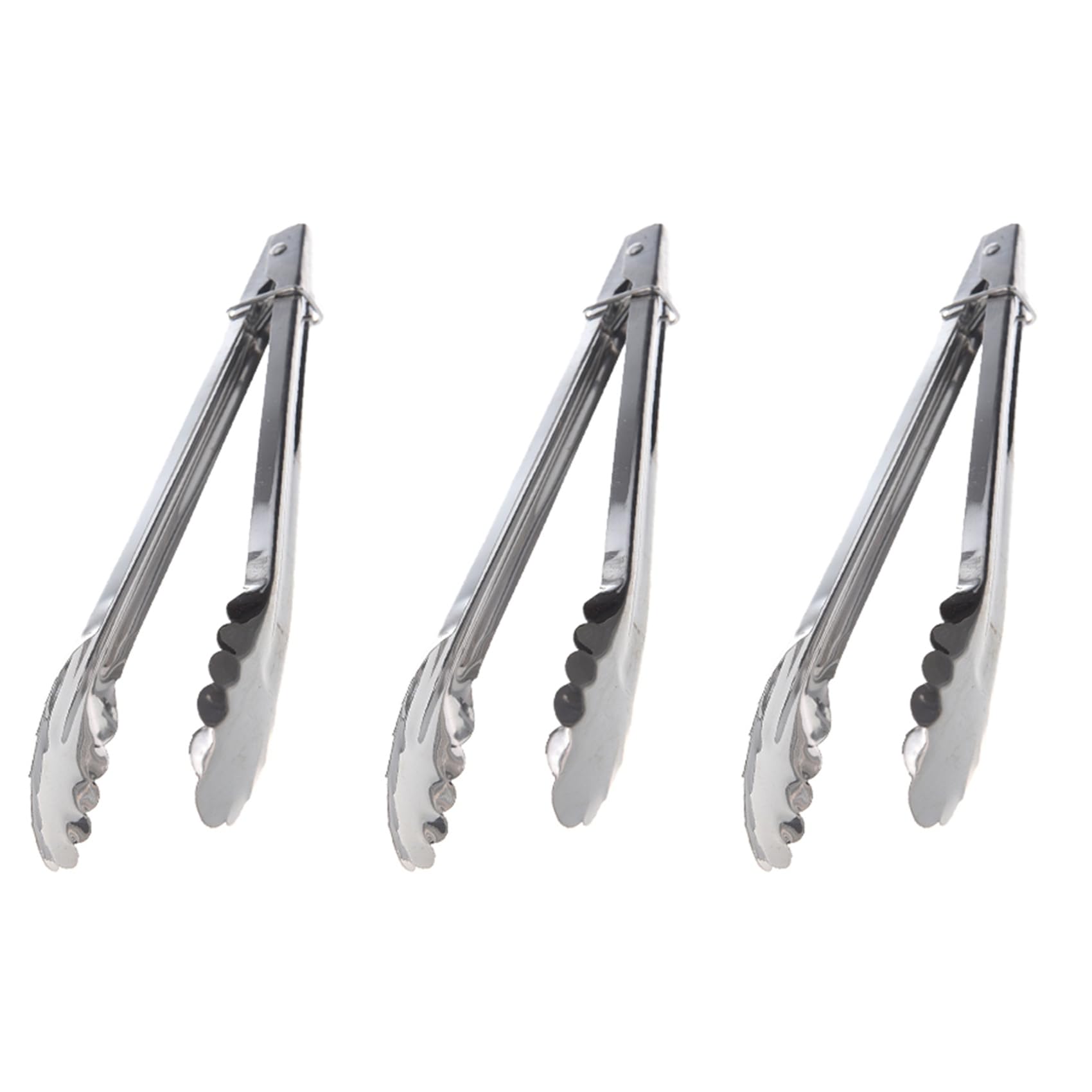 Hndhbfgrt 3X 30 cm Stainless Steel Food Tongs