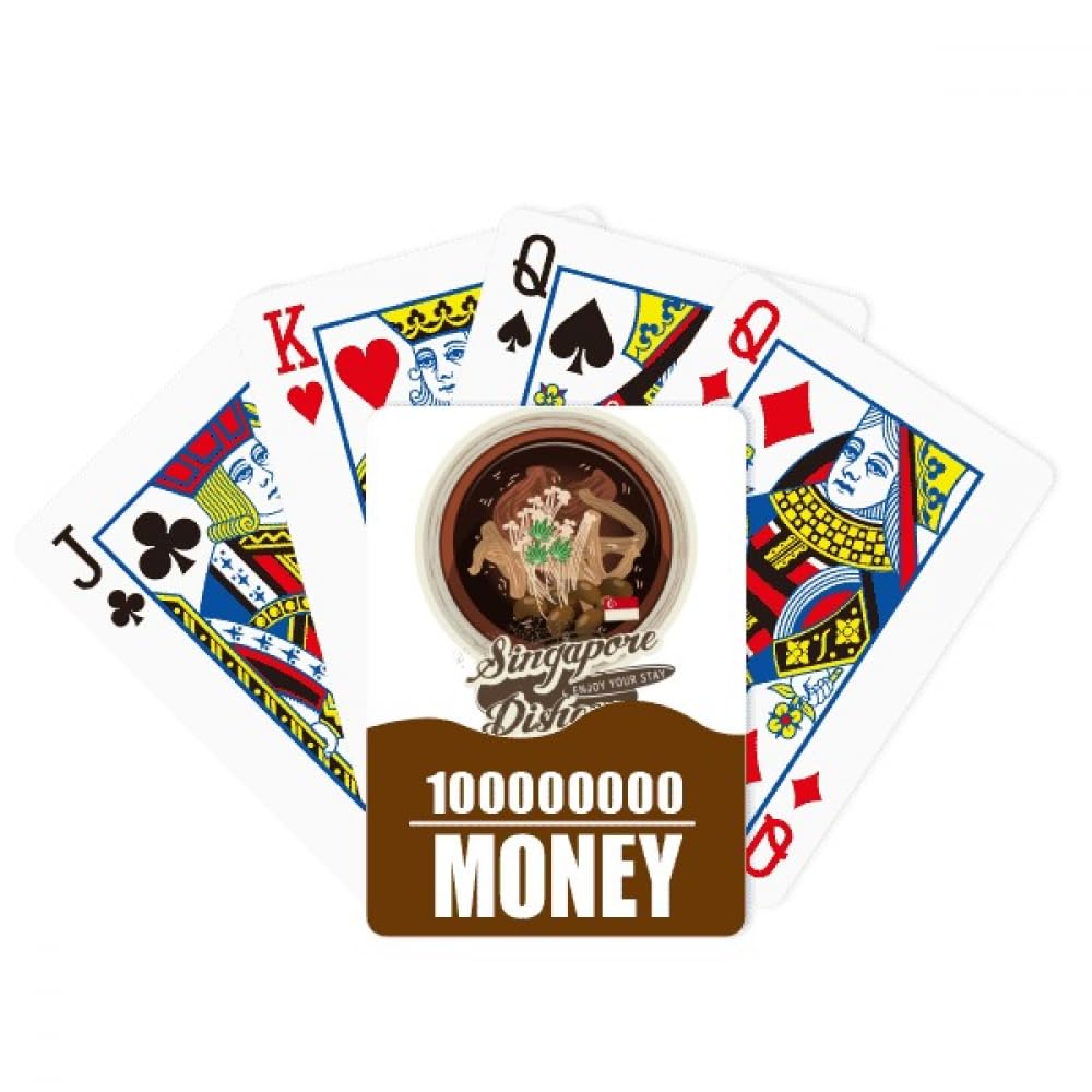 Traditional Singapore Bak Kut Teh Poker Playing Card Funny Hand Game
