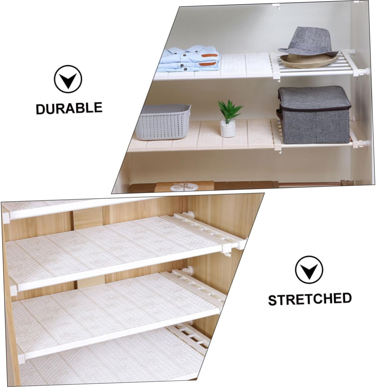 Cabilock Nail Rack Retractable Shelf Wardrobe Shelf Wall Bracket Storage Bathroom Rack