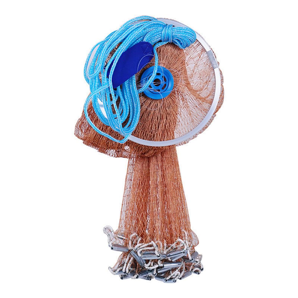 Lawaia Wurfnetz Zum Fischen Fischernetz Cast Net Angelnetz Handwurf Fishnets Fischreuse Angelnetz Aus Nylon Fische Angeln Mesh American Style Falle Net Angelzubehö
