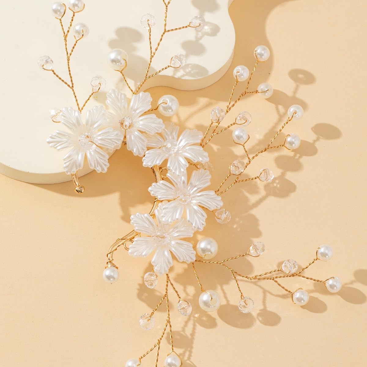 Yumikoo Handmade Elf Ear Cuff Fairy Flower Single Left Earring for Women