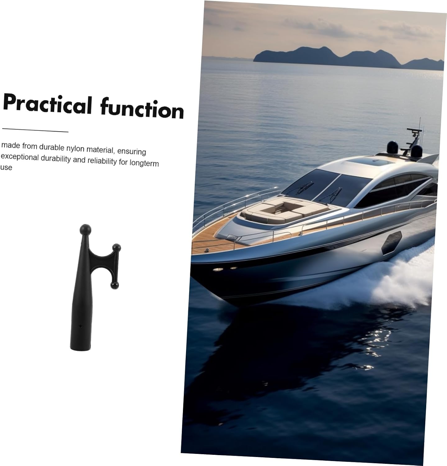 YARNOW Nylon Boat Hook Attachment for Boating Accessories Floating Hook for Mooring Yachts Kayaks and Canoes Replacement for Lifeboat Equipment
