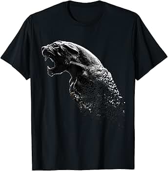 black Panther design shirt 黒豹　長袖ブラウス Amazon.com: black panther walking for lovers Animal leopard