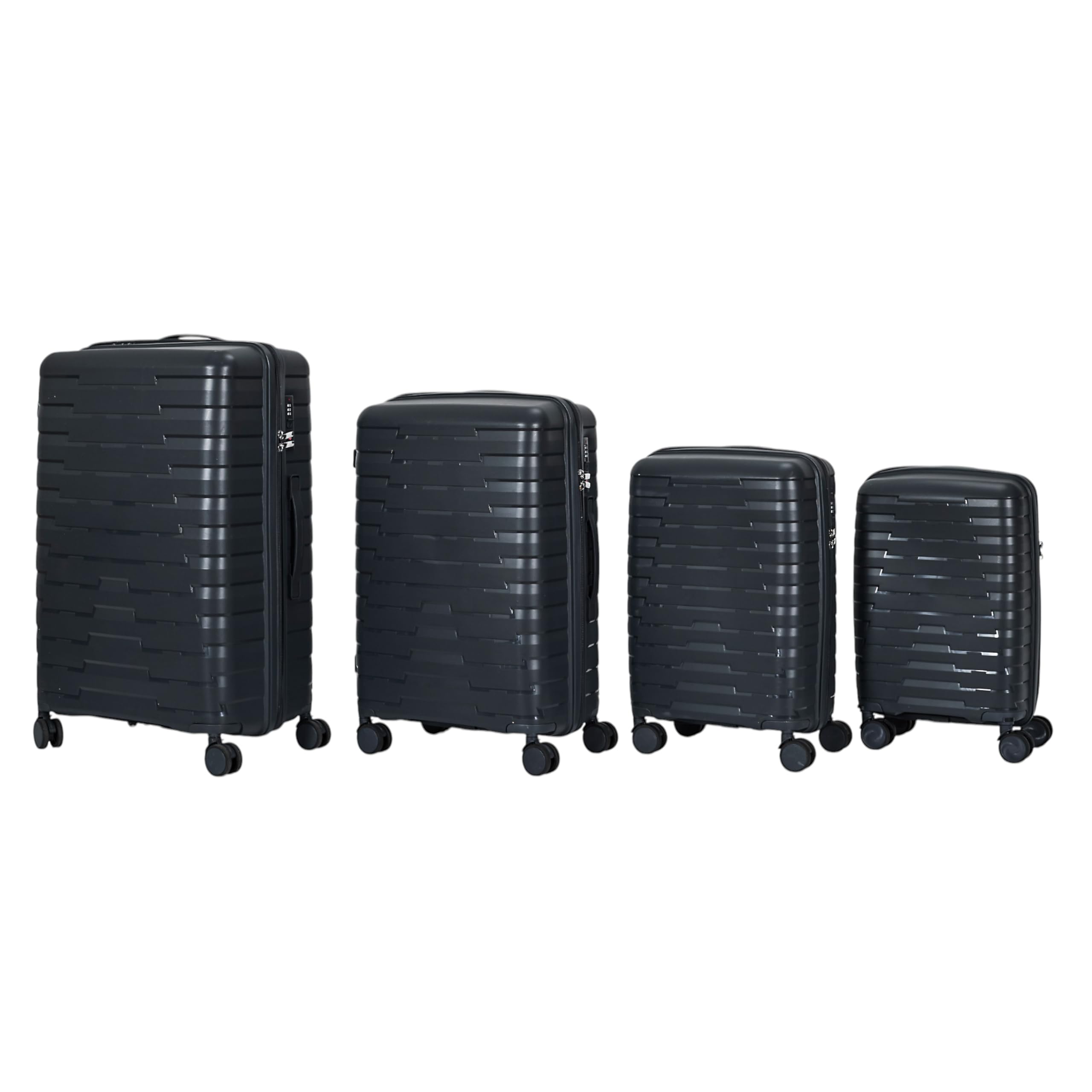 Valises Cabine JET LAG VO0062 : Set de 4 Bagages Gris Idéals pour Vos Voyages en Famille