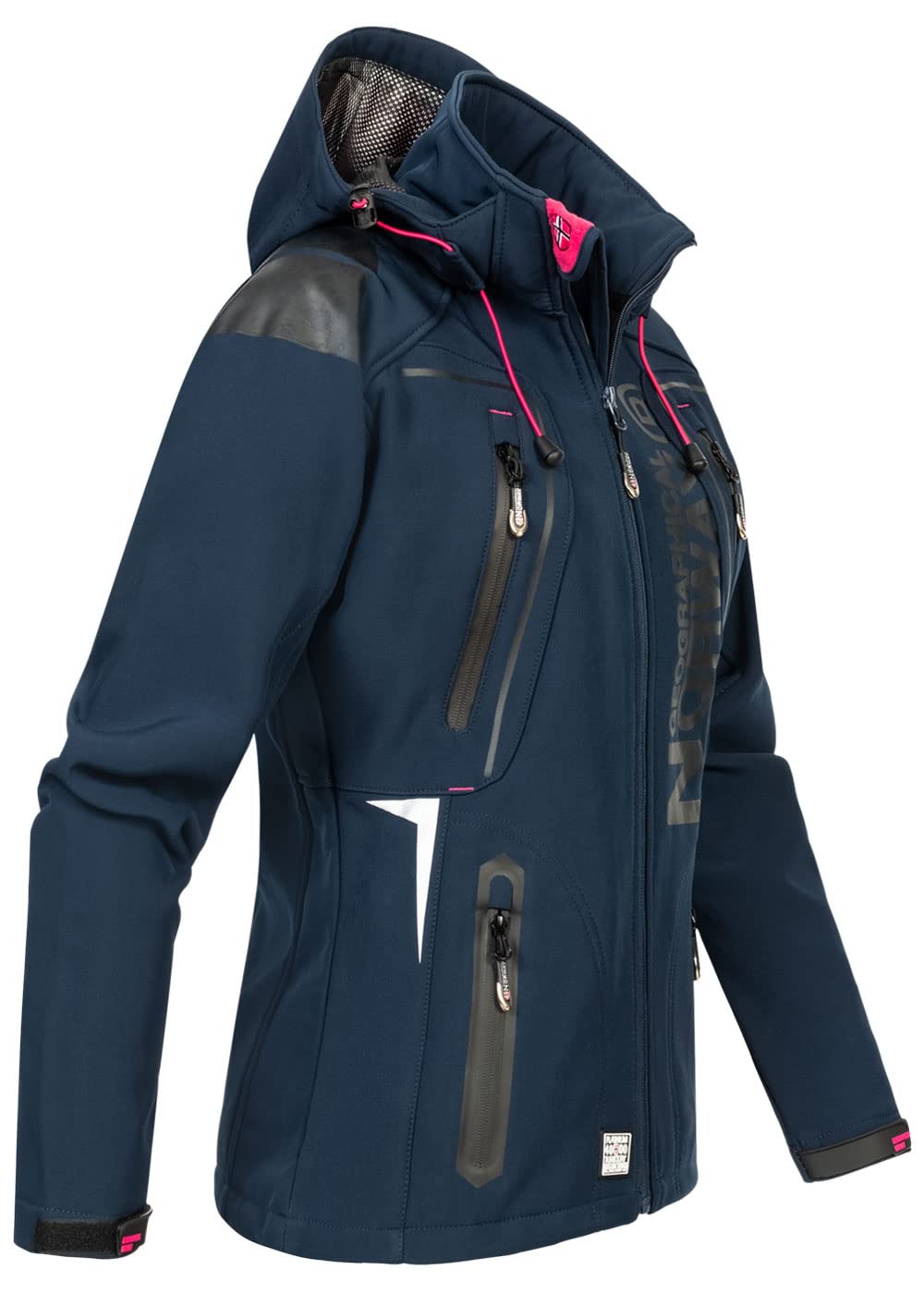 Geographical Norway Tisland Lady Chaqueta softshell impermeable para mujer con capucha resistente al viento