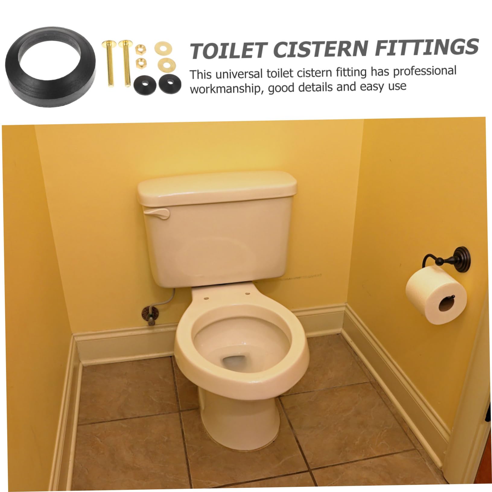 Hemobllo 3sets Guarnizioni Per Cisterni Wc Kit Di Riparazione Per Serbatoi Facile Installazione e Compatibile Con La Maggior Dei Wc Domestici e Commerciali