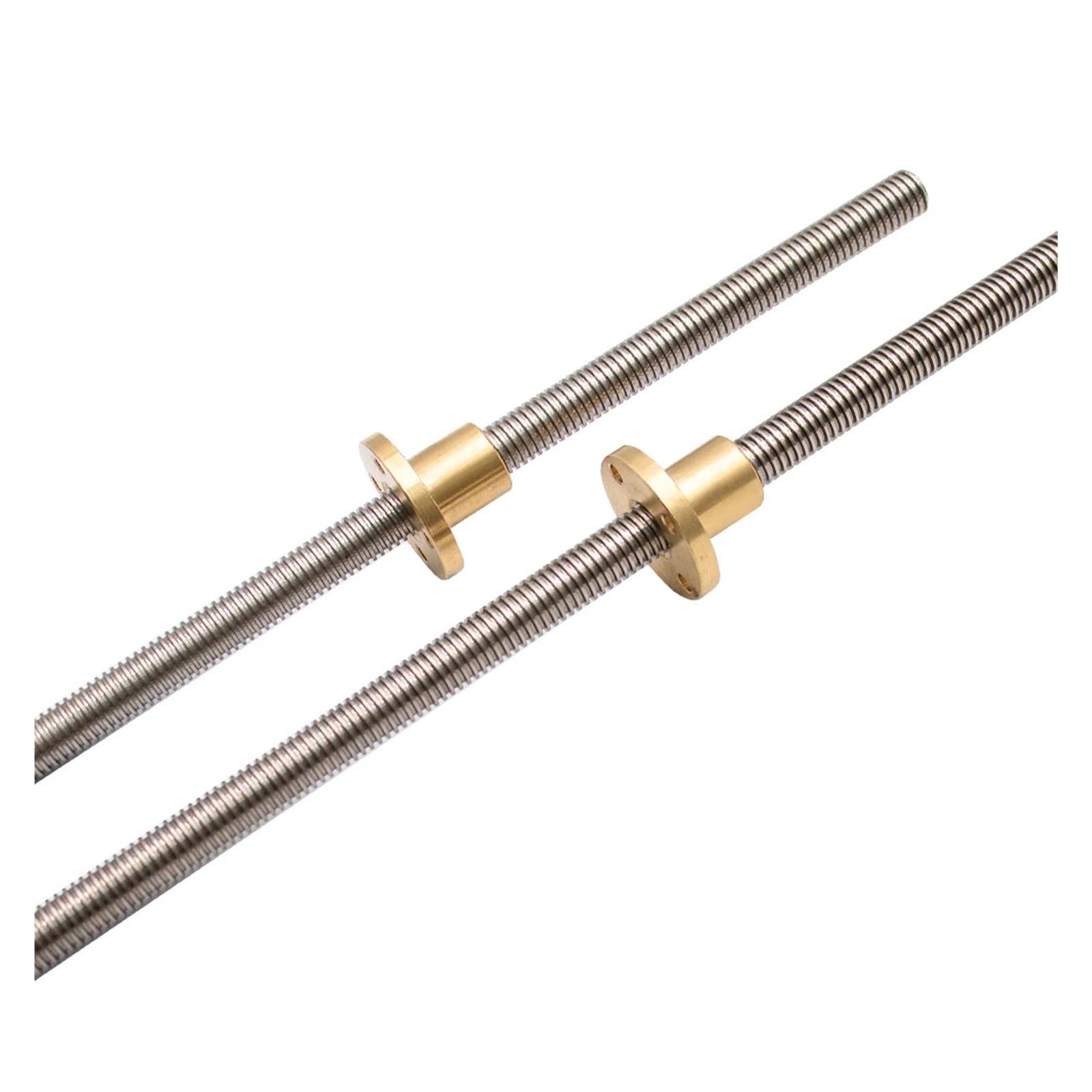 Metal Ball Screw nut Trapezoidal Rod T8 Lead Screw 8mm Diameter Pitch 2mm Lead 10mm with Brass Nut Length 100mm-1000mm(300mm)