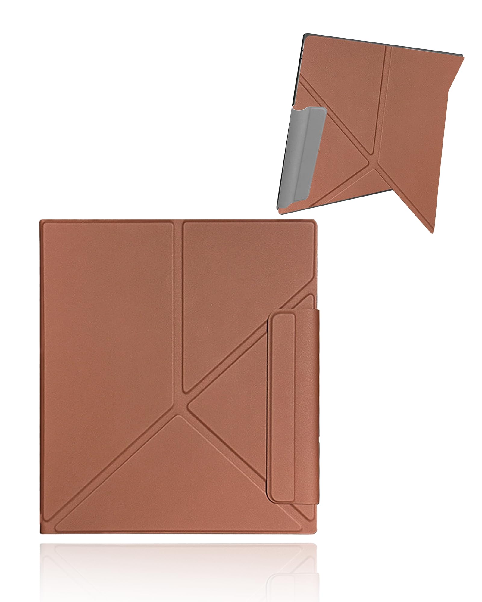 Housse BOOX Note Air5 C en cuir synthétique marron pour le bureau