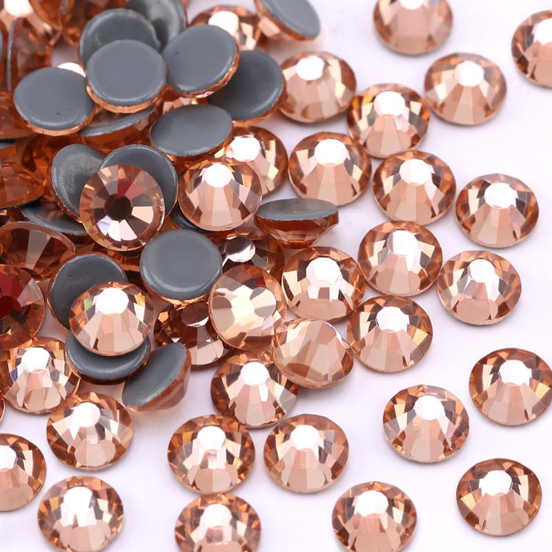 Jollin 2880pcs Hotfix Crystal Flatback Rhinestones Glass Diamantes Gems for Crafting Art Crafts Decorations Clothes Shoes 4.8mm SS20 Champagne - Image 2