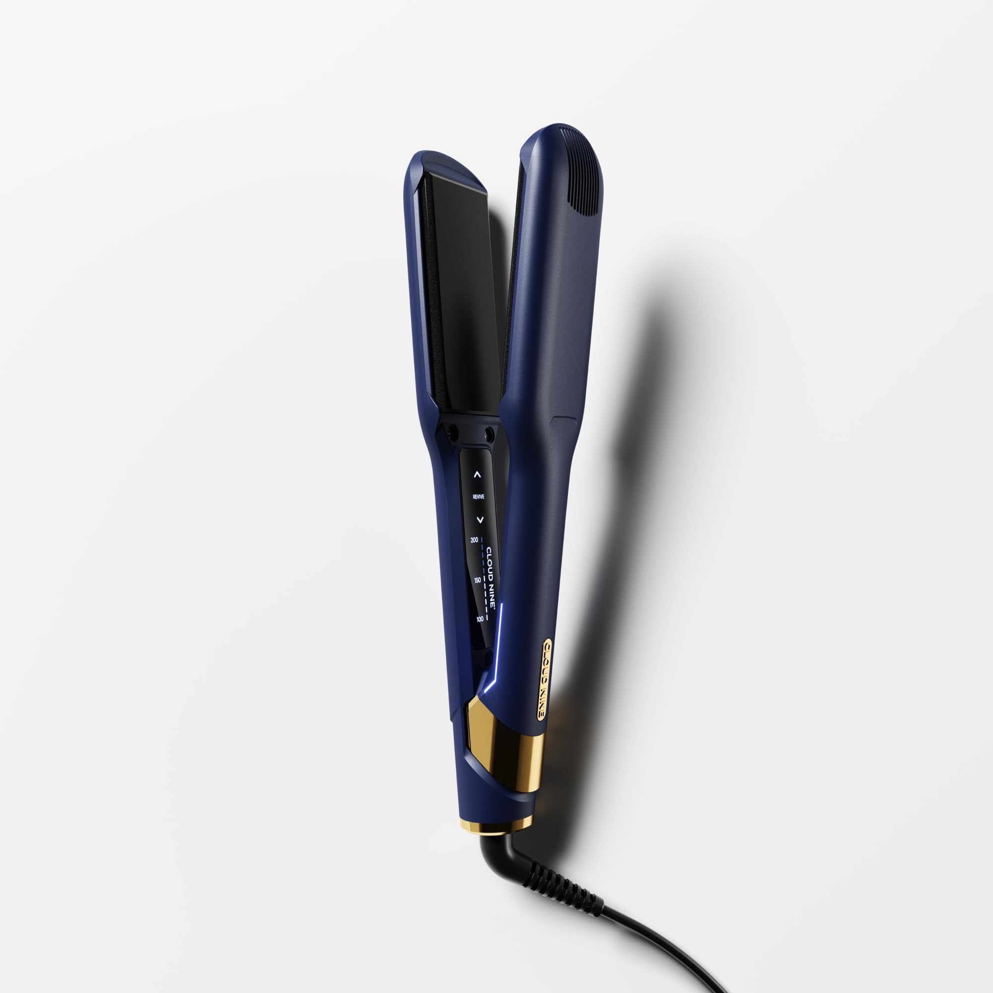 Cloud Nine Wide Iron, Piastra Larga Professionale per Capelli Spessi, Blu | 11 temperature 100-200°C, Revive Mode, piastre larghe in ceramica, anti-crespo, capelli lunghi, styling rapido, capelli lisci