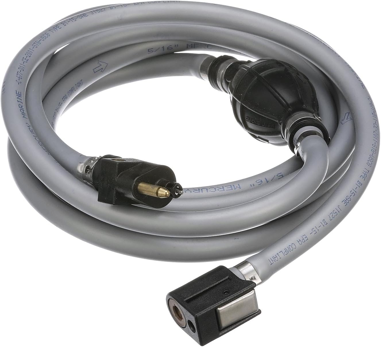 Quicksilver 8M0061089 Fuel Line Assembly - 9 Feet Long with Primer Bulb - Connections