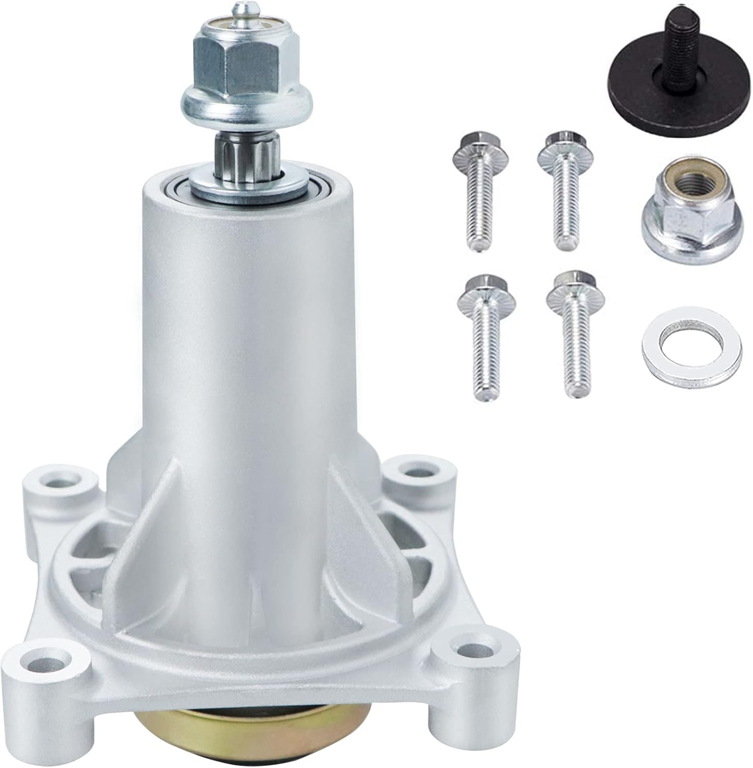 187292 192870 Spindle Mandrel Assembly 532187281 532187292 532192870 539112057 587125401 for Husqvarna YTH22V46 YTH24V48 42″ 46″ 48″ 54″ Mower Deck, 1 pack 187292 192870 Spindle Mandrel Assembly 532187281 532187292 532192870 539112057 587125401 for Husqvarna YTH22V46 YTH24V48 42″ 46″ 48″ 54″ Mower Deck, 1 pack