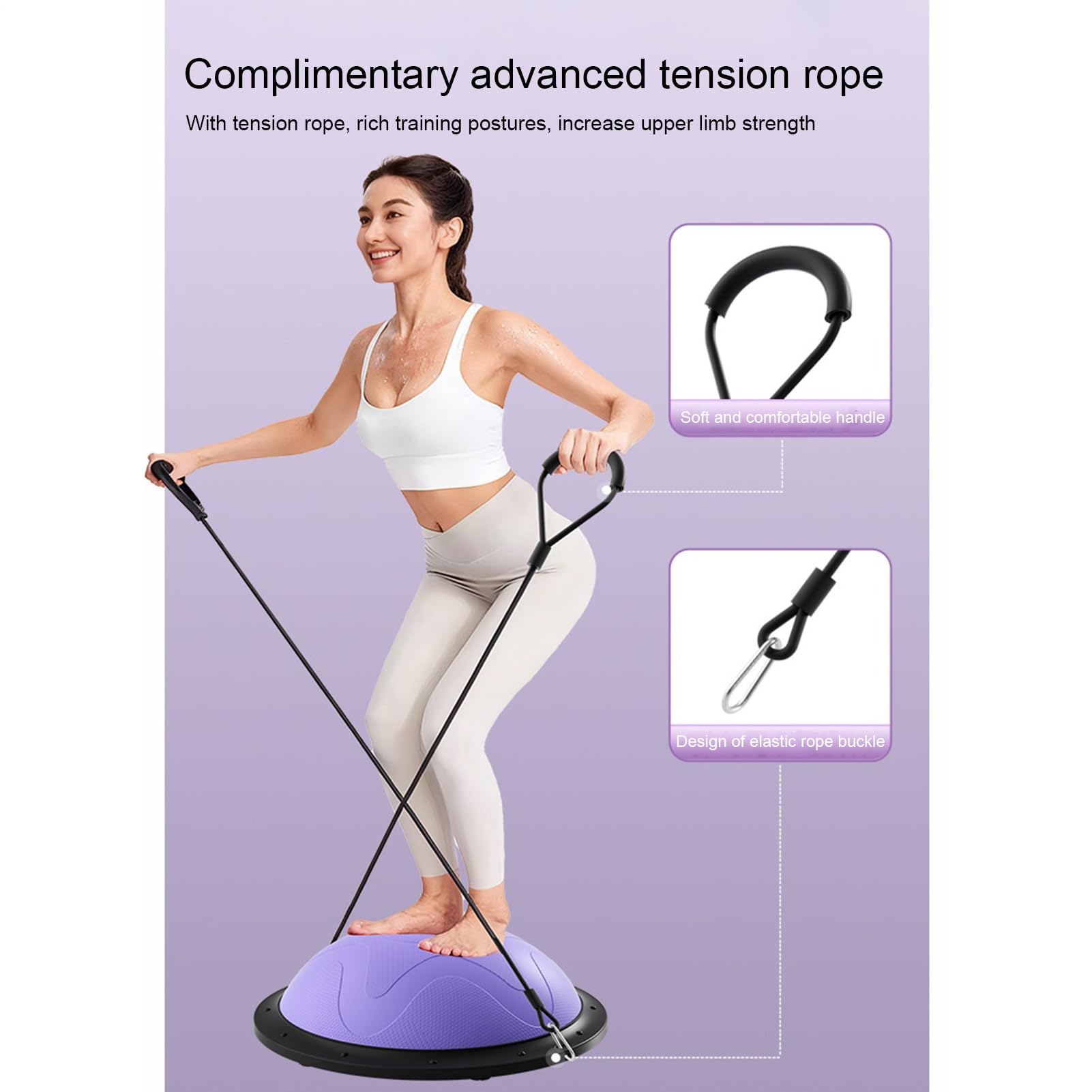 Generico Palla per Equilibrio Mezza Palla Fitness per Allenamento Core | Attrezzo Addominali per Equilibrio per Yoga Palestra Casa Ufficio Uomo Donna