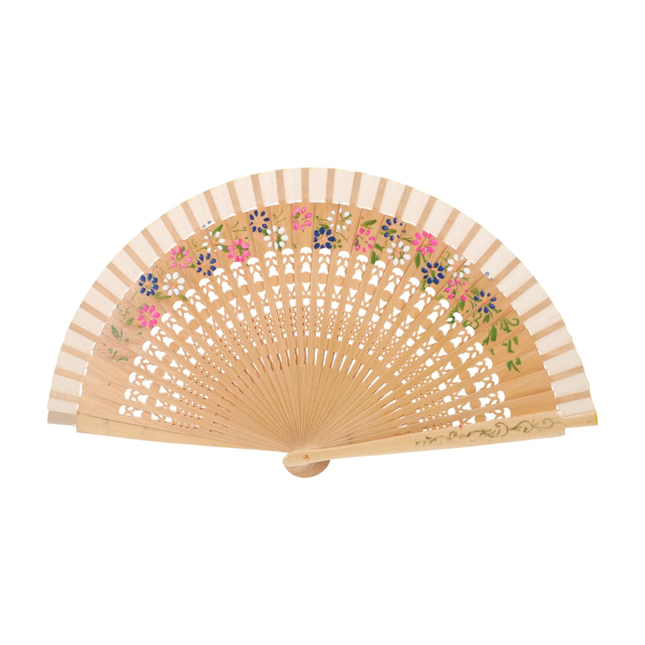 Éventail espagnol en bois floral de haute qualité pour cosplay