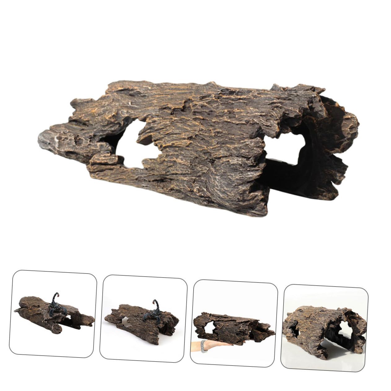 Decorazione Resina Per Acquari Albero Tronco Per Pesci e Piante Ornamentale Per Terrario Aspetto Realistico e Sicuro Design Naturale Per Ambienti Acquatici