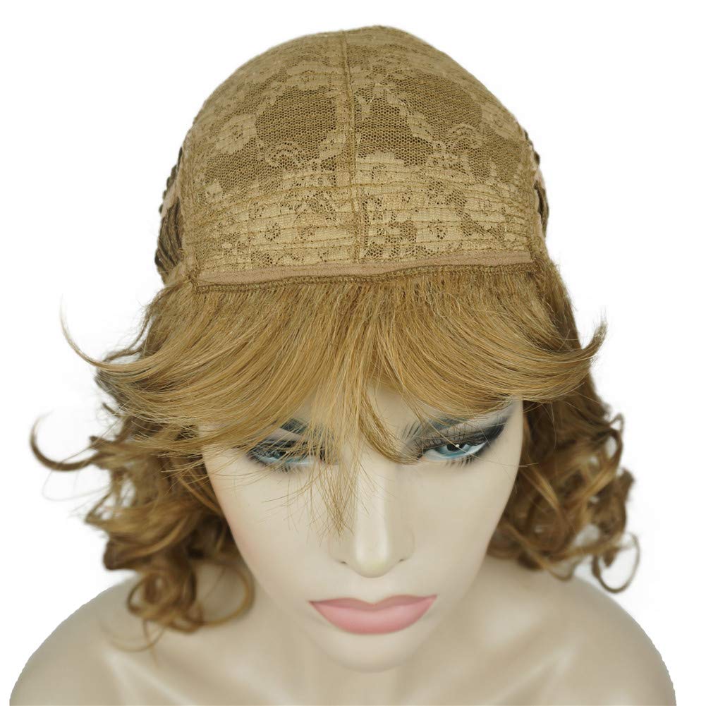 Aimole Lady Women Natural Long Curly Wavy Wig Synthetic Hair Full Wigs (19-Light Strawberry Blonde) - Image 8