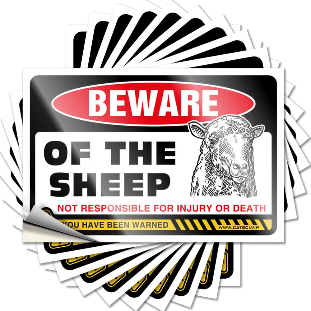 Teen Door Quote | Beware of Sheep Girly for Man Decor(12X18CM)