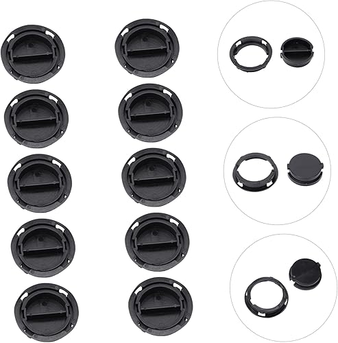 Miniatura 5 de 50 tapones de plástico para huchas y figuras de yeso, tapones de cierre de doble parte inferior, tapón negro para cajas de ahorro, fácil instalación