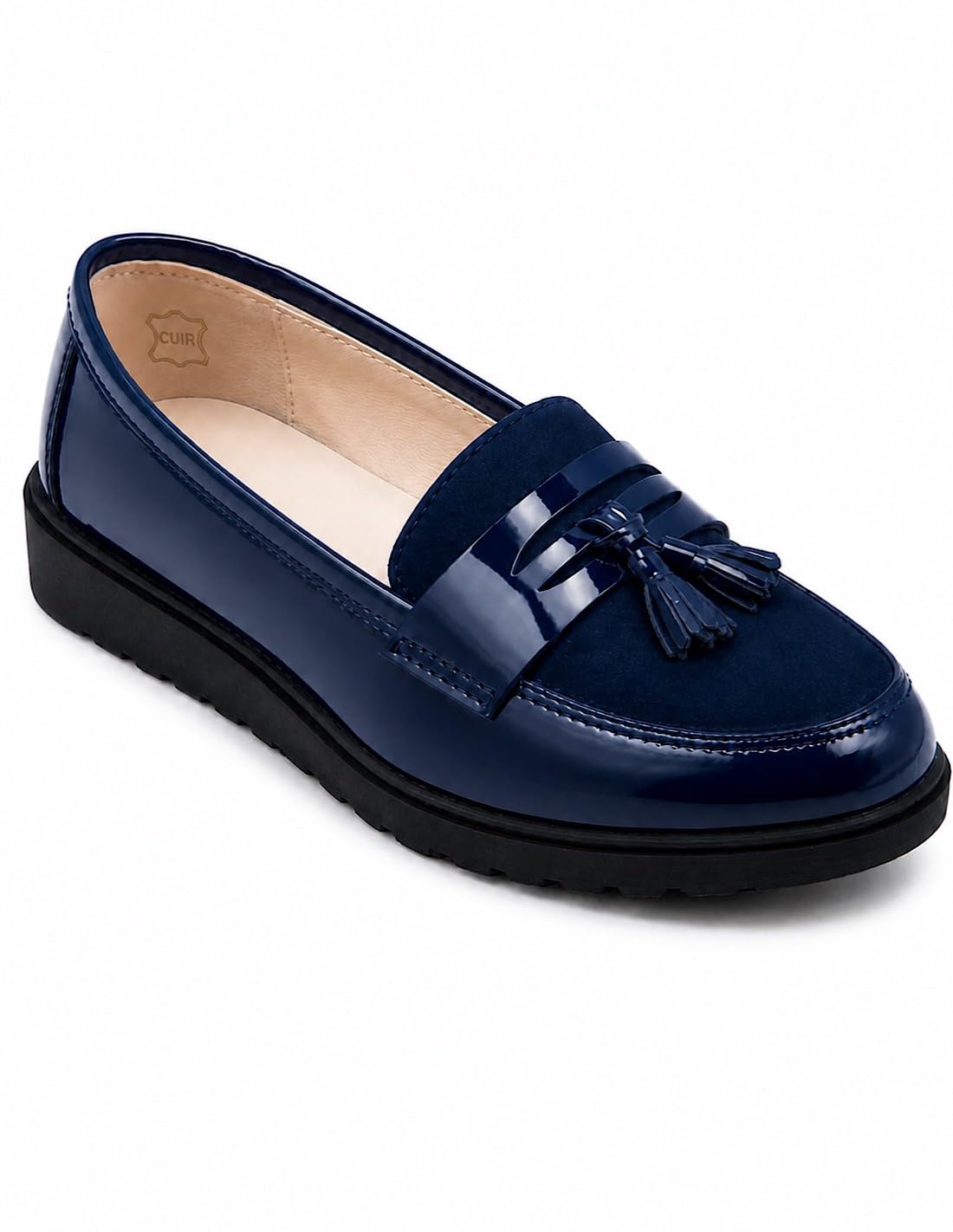 Mocassini Verniciatura Donna Suola con zeppa Comfort interno Pelle & nappa