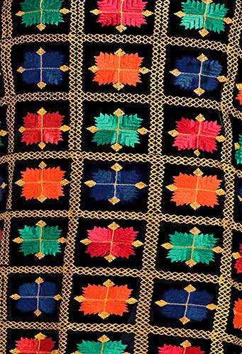 Phulkari Dupatta from Punjab with Embroidery All-Over4