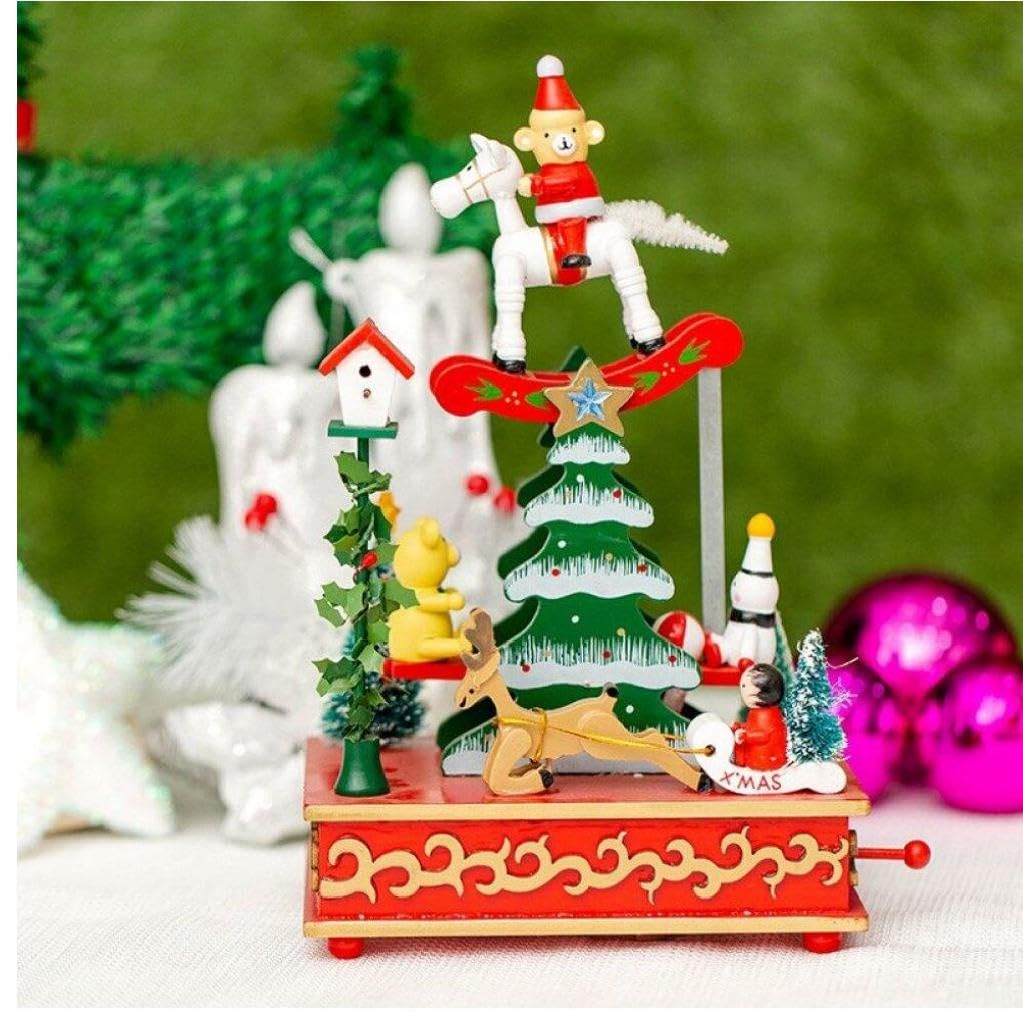 Amazon | クリスマスツリー オルゴール DIY 木製装飾品 オルゴール