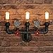 Produktbild RUNNUP Industrielle Vintage Wandlampe Wandleuchte Rohr Leuchte E27 Sockel für Wohnzimmer Schlafzimmer Restaurant Café Loft Diele Keller Untergeschoss Dekoration (Keine Leuchtmittel)