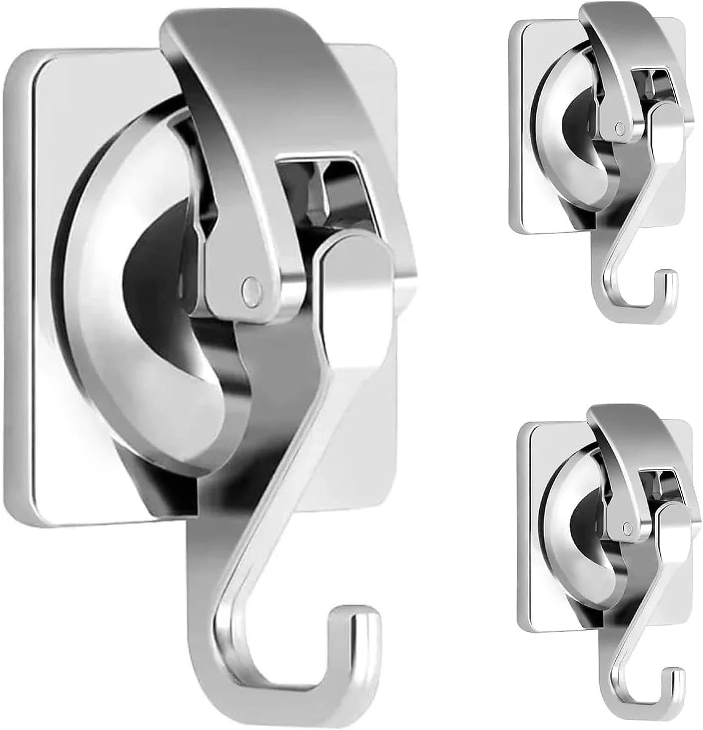 3 Vacuum Suction Cup Hooks Kitchen Extra Strong Bathroom Suction Hooks No