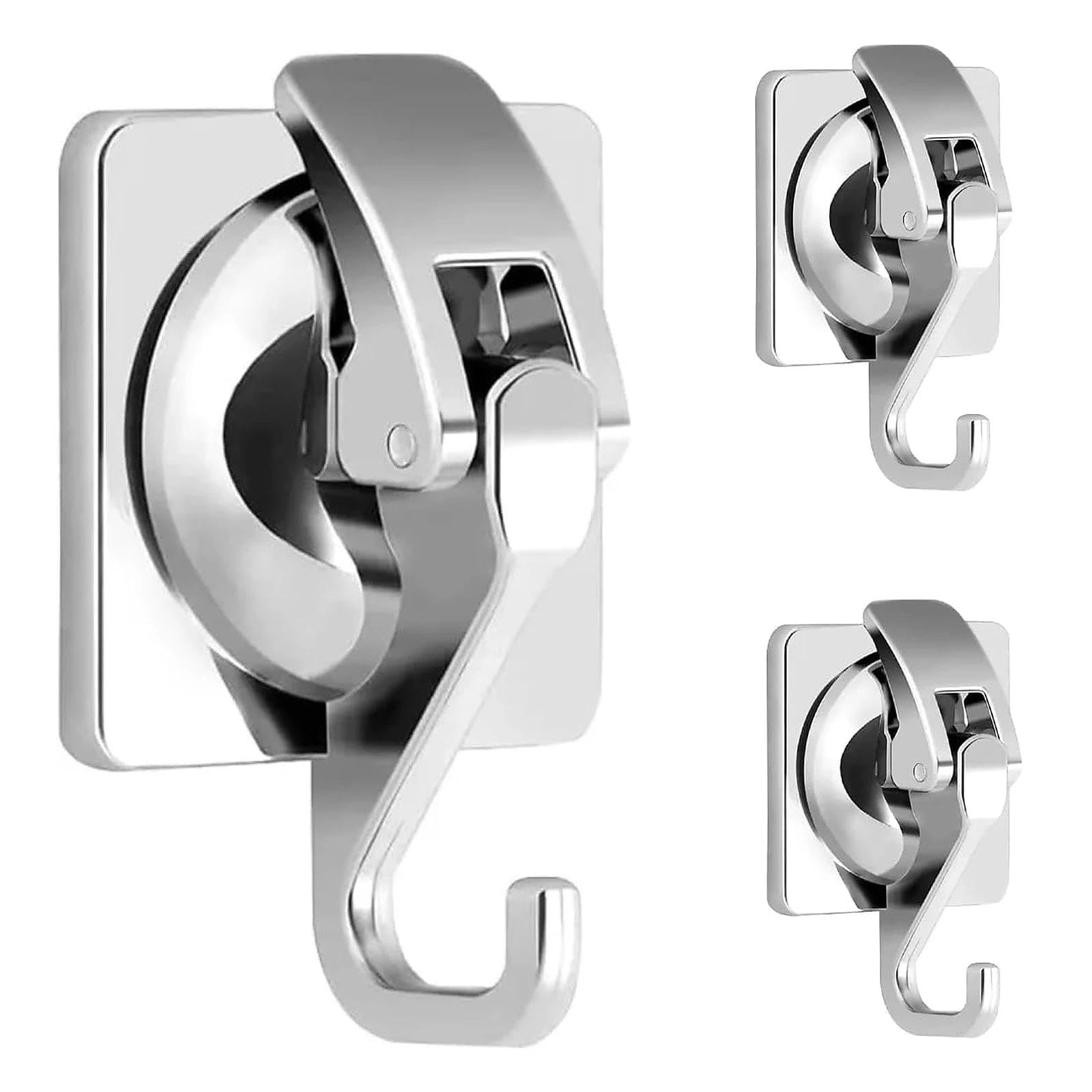 Ganci a Ventosa per Bagno Resistenti, 3 Pezzi Gancio Ventosa Forte Senza Foratura Ganci Muro per Appendere Porta Ventosa Ganci Portasciugamani con Ventosa Ganci per Asciugamani Ventosa Doccia Cucina
