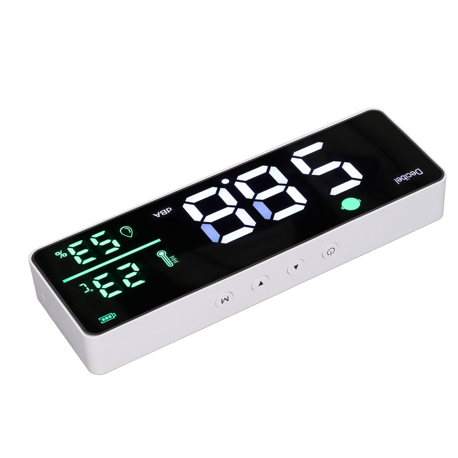 Ampio Schermo LED, Allarme Automatico, Fonometro Digitale Multifunzionale Appendere a Parete per Aula, con Cavo USB Lungo, Ideale per Testare i Livelli di Rumore Nelle Vie di