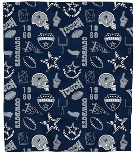 Pegasus Sports Dallas Cowboys 40'' x 50'' Collage Icons Polar Fleece Blanket