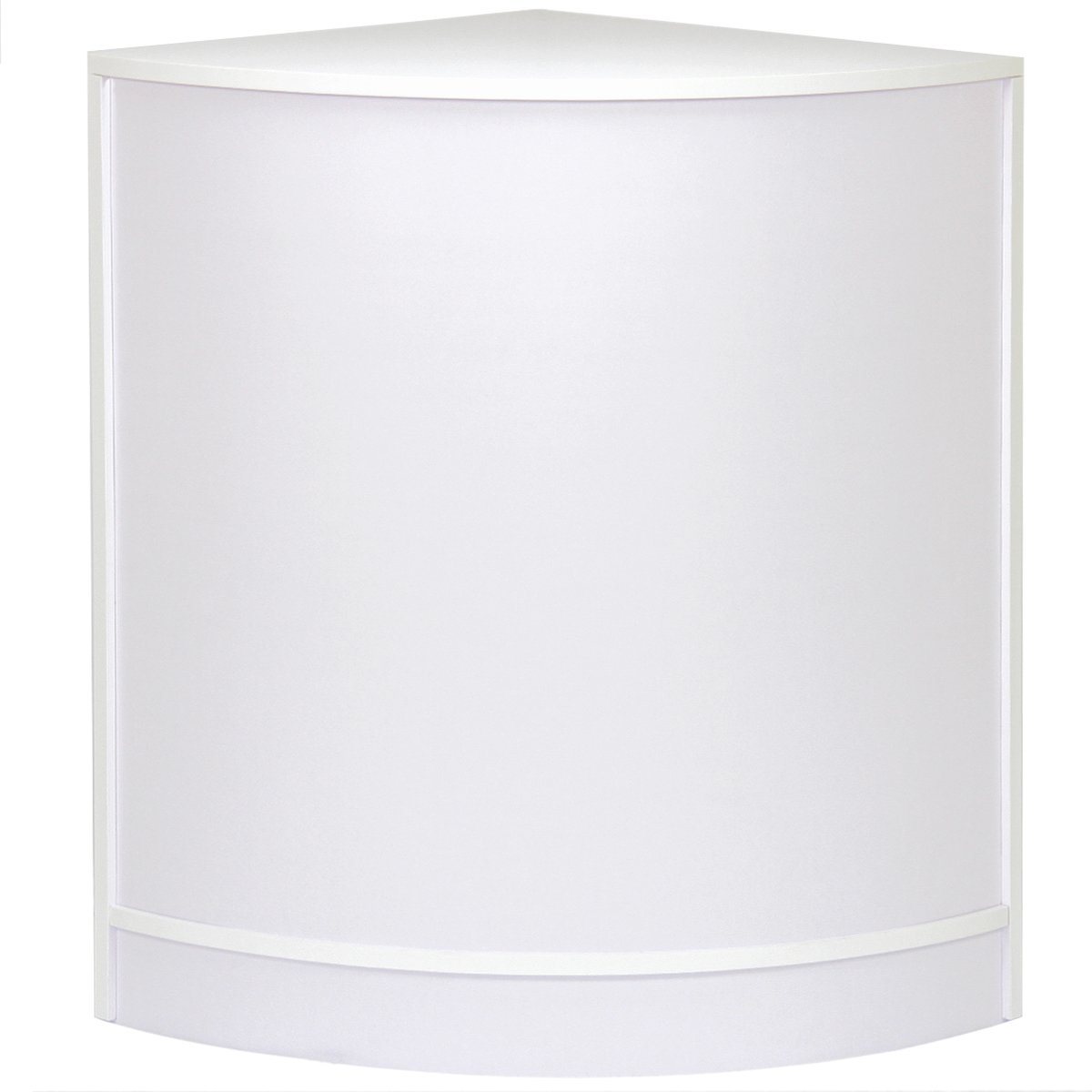 Curved Corner Shop Retail Counter Cabinet Showcase Display Till Cash Desk Retail White CM60