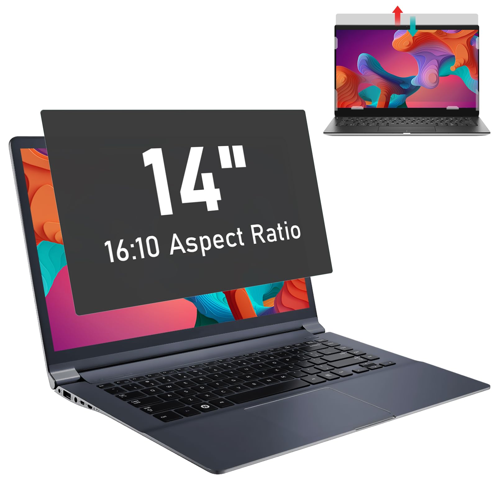 Hp Laptop 14 Zoll Koelaa Magnetischer Laptop Sichtschutzfolie 13.3 Zoll Für 16:10 Seitenverhältnis Monitor, Notebook Privacy Filter, Anti Blaulicht Blendschutz Displayschutz, Abnehmbarer Blickschutzfolie-13.3 Blickschutzfolie 14 Zoll