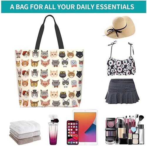 Miniatura 6 de bositigo Bolsa reutilizable para comestibles, bolsa de viaje casual, para playa, compras, para mujeres, regalos de Navidad y cumpleaños