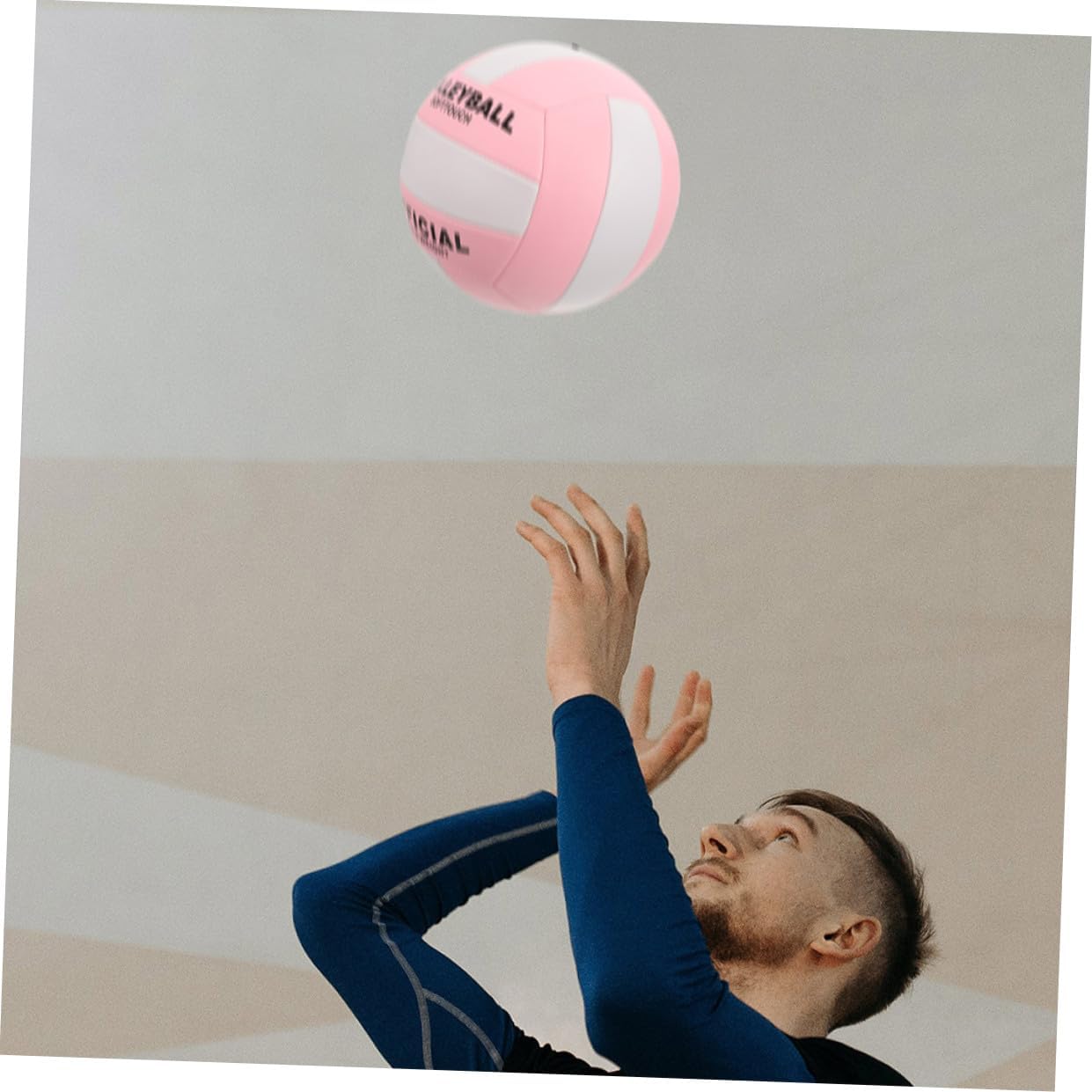 Soft Indoor Volleyball 5-Number Standard Size with 2.7 Anti-Burst Powder White Cover, Inflatable Training Ball for Adult Practice and Indoor Outdoor Sports