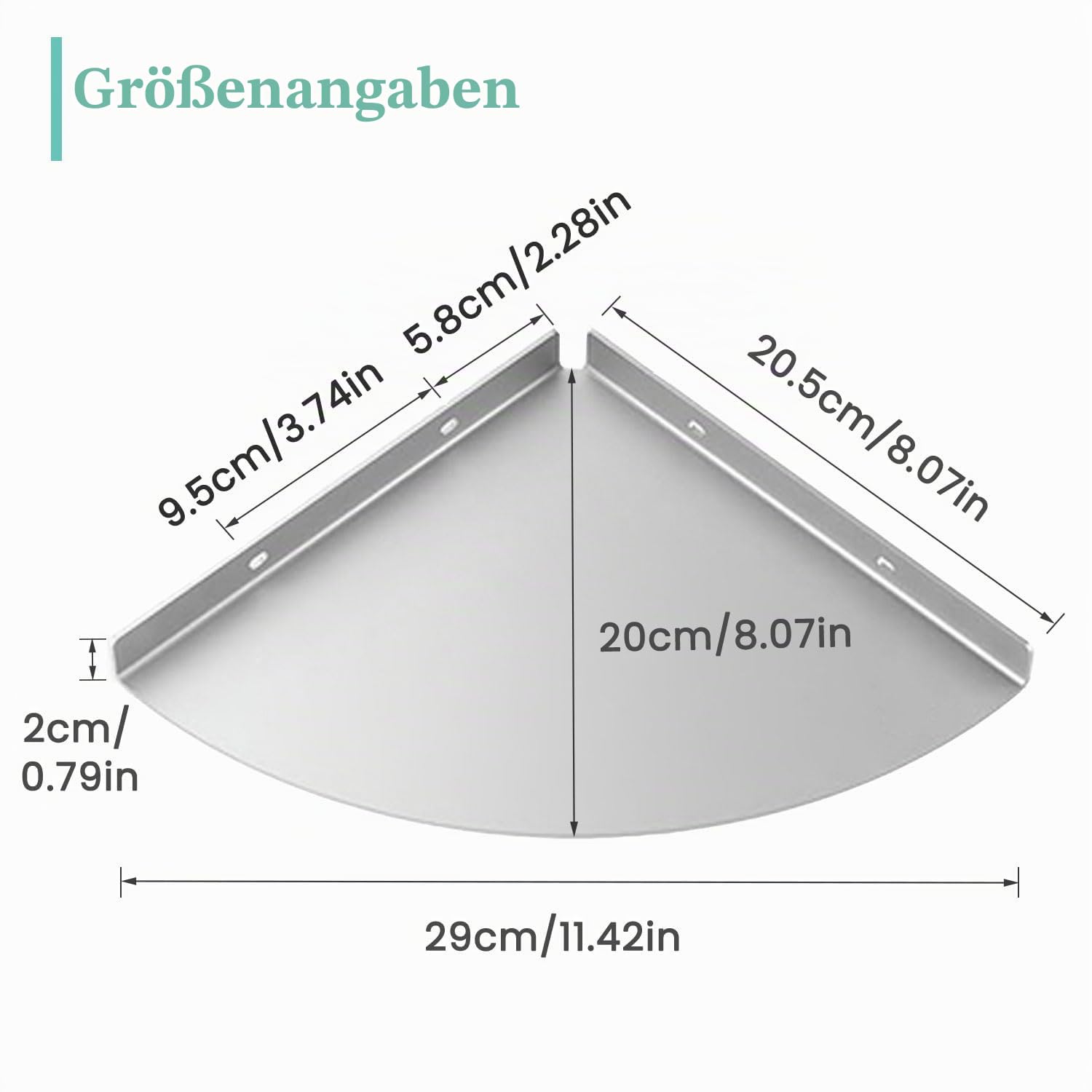 SUS 304 Edelstahl Duschablage Wandmontage wasserdichte Badezimmer Duschregal Robuste Langlebige Dreieckiges Regal für Badezimmer und Schlafzimmer