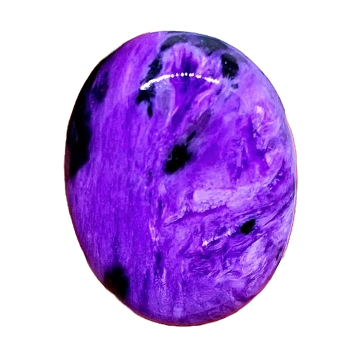 Charoite naturelle de qualité gemme cabochon ovale pour haute joaillerie DIY - 6