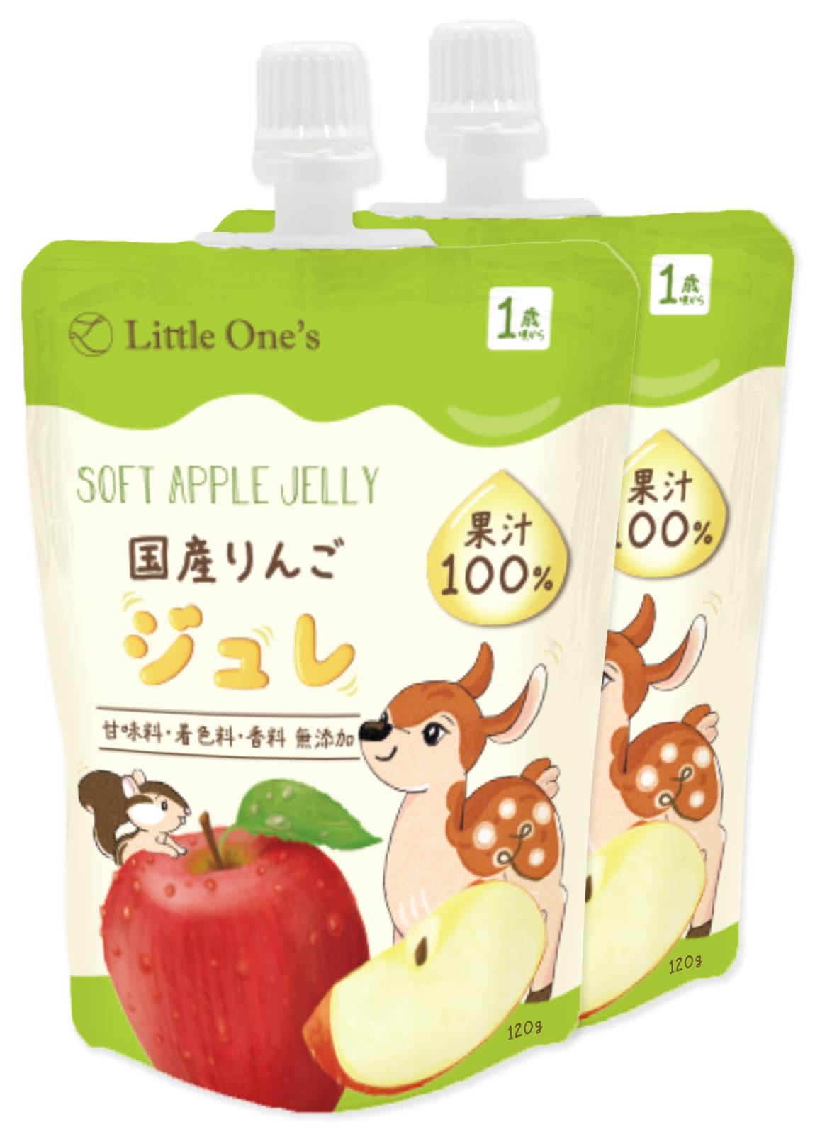 Amazon.co.jp: リトルワンズ 果汁100％ 国産 りんご ジュレ 120g×2個