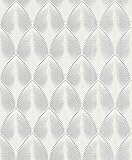papel pintado rayas blanco y gris Tamaño del rollo: 10,05 m x 0,53 m. Repetición de repetición: 21,50 cm. Encabezado recto: el patrón se pega a la pared a la misma altura.