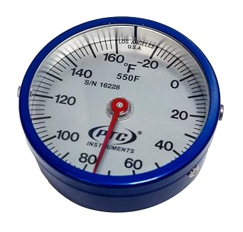 PTC 550F Ultra Magnetic Industrial Rail Thermometer -20 to 160F
