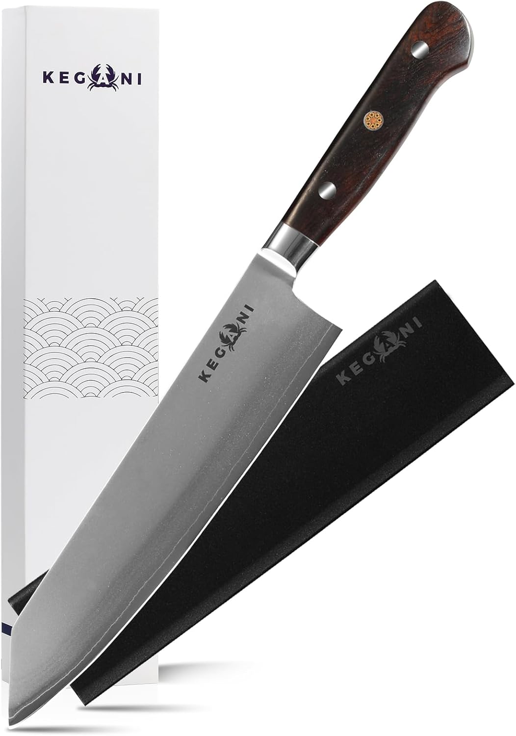 Kegani Kiritsuke Knife 8Inch Professional Japanese Chef Knife, Japanese VG10